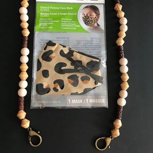 Beaded mask lanyard - one of a kind